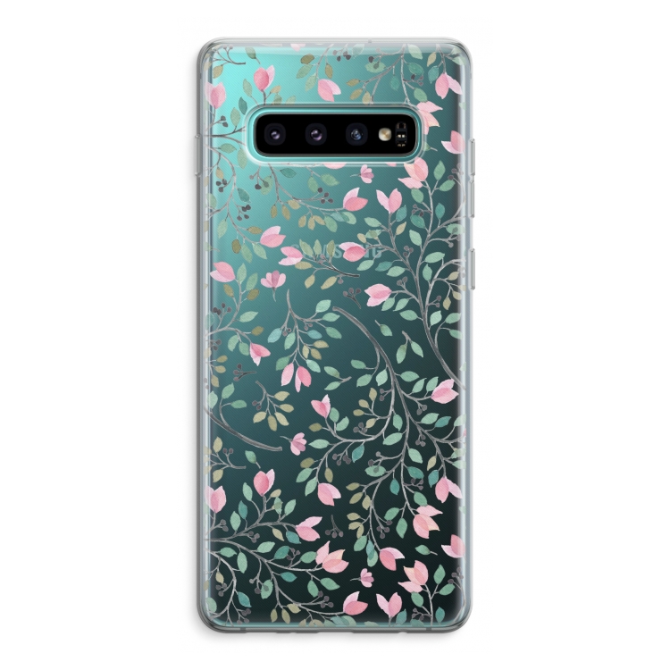 Sierlijke bloemen: Samsung Galaxy S10 Plus Transparant Hoesje