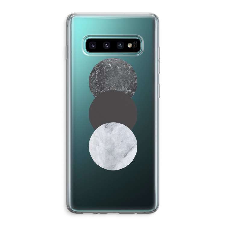 Marmeren cirkels: Samsung Galaxy S10 Plus Transparant Hoesje