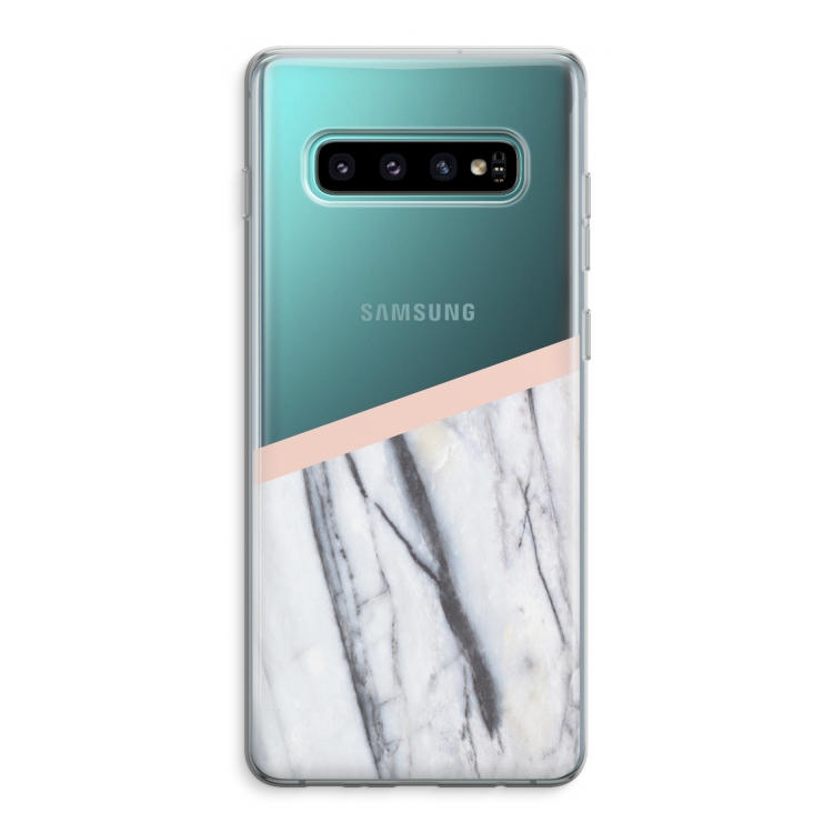 A touch of peach: Samsung Galaxy S10 Plus Transparant Hoesje