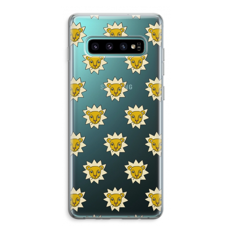 Leeuwenkoppen: Samsung Galaxy S10 Plus Transparant Hoesje