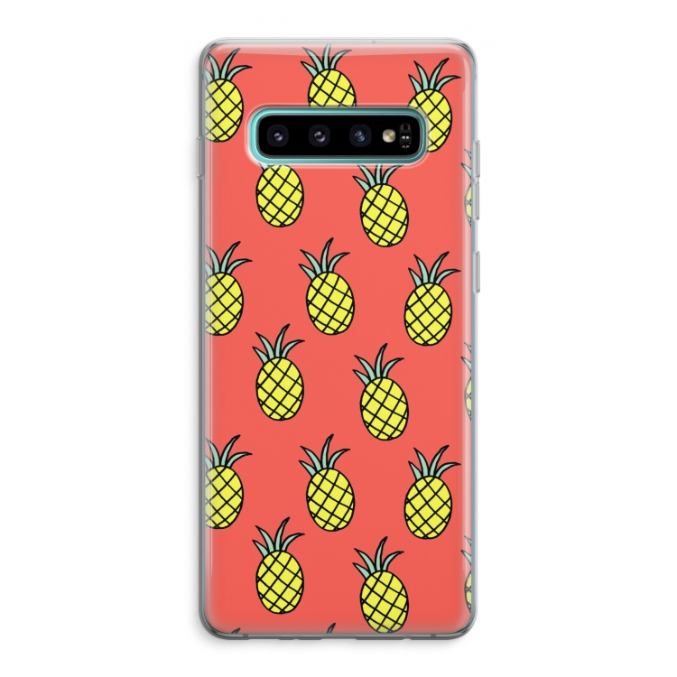 Ananas: Samsung Galaxy S10 Plus Transparant Hoesje