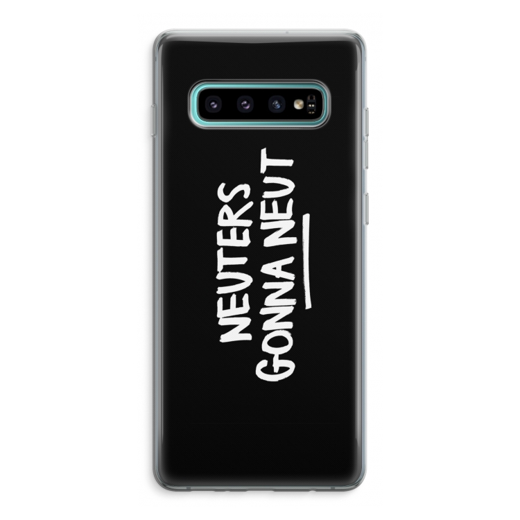 Neuters (zwart): Samsung Galaxy S10 Plus Transparant Hoesje