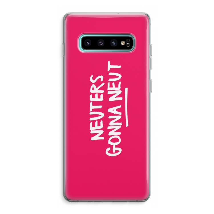 Neuters (roze): Samsung Galaxy S10 Plus Transparant Hoesje