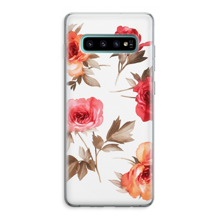 Roosjes: Samsung Galaxy S10 Plus Transparant Hoesje