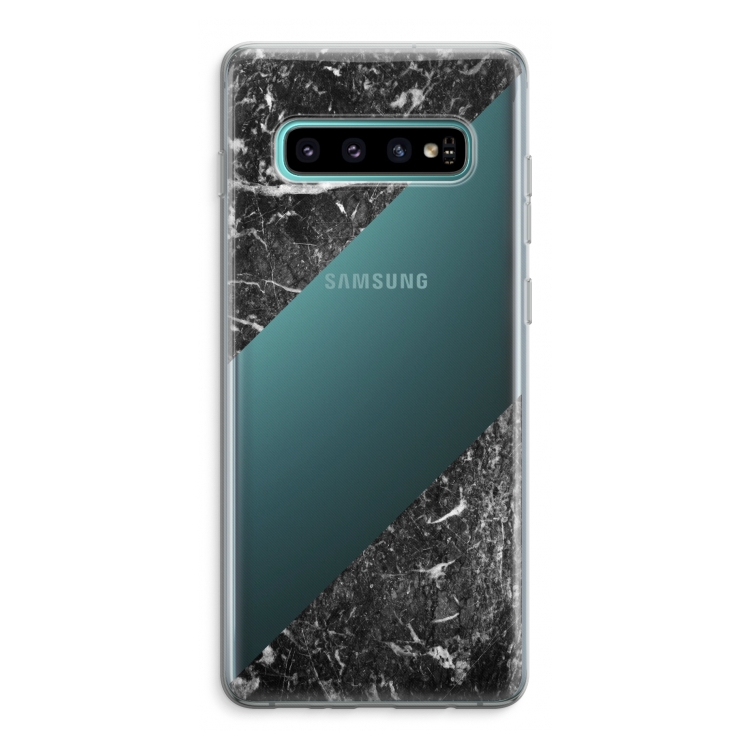 Zwart marmer: Samsung Galaxy S10 Plus Transparant Hoesje