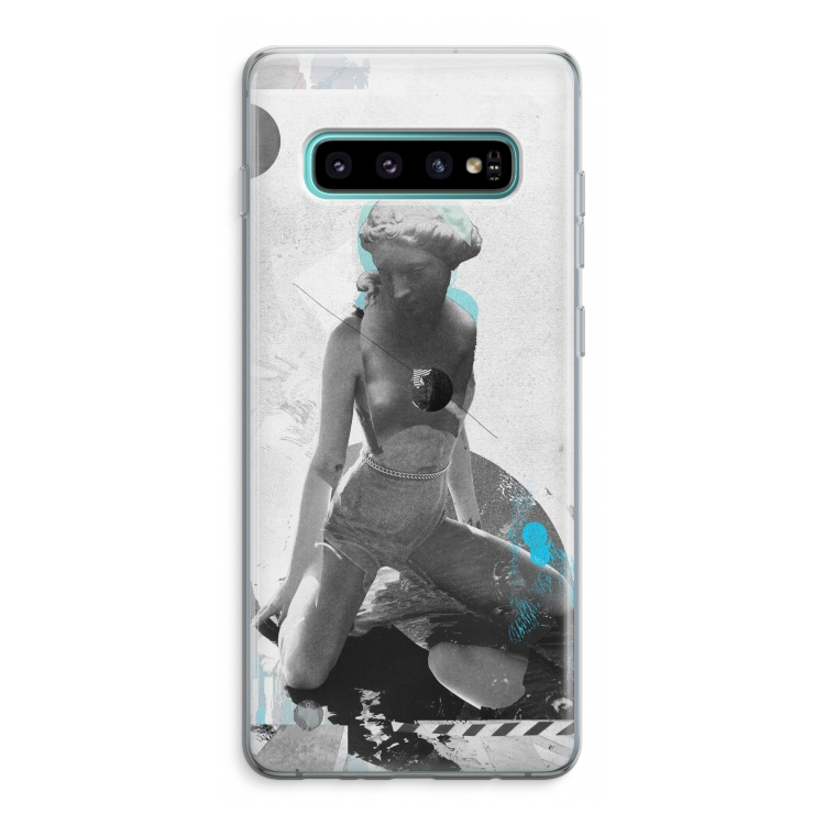 I will not feel a thing: Samsung Galaxy S10 Plus Transparant Hoesje