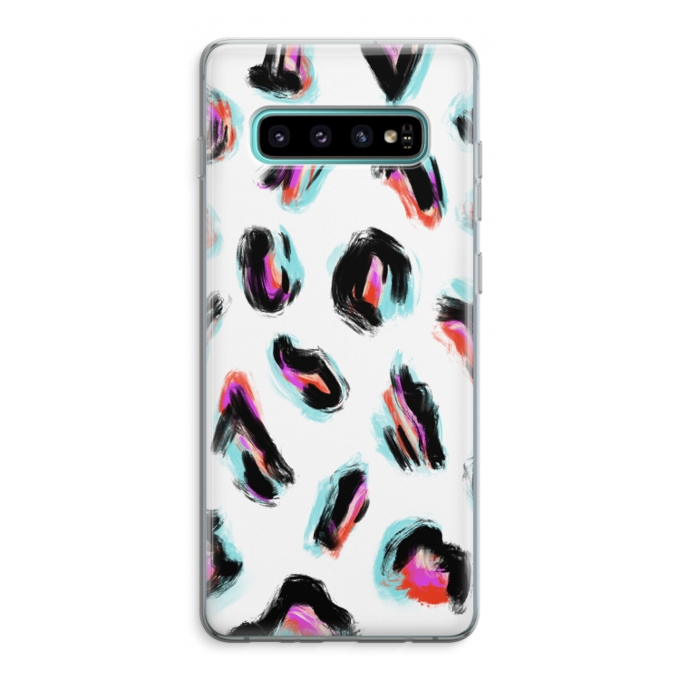 Cheetah color: Samsung Galaxy S10 Plus Transparant Hoesje