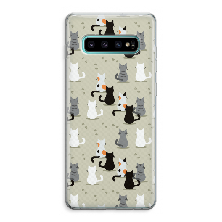 Katten: Samsung Galaxy S10 Plus Transparant Hoesje