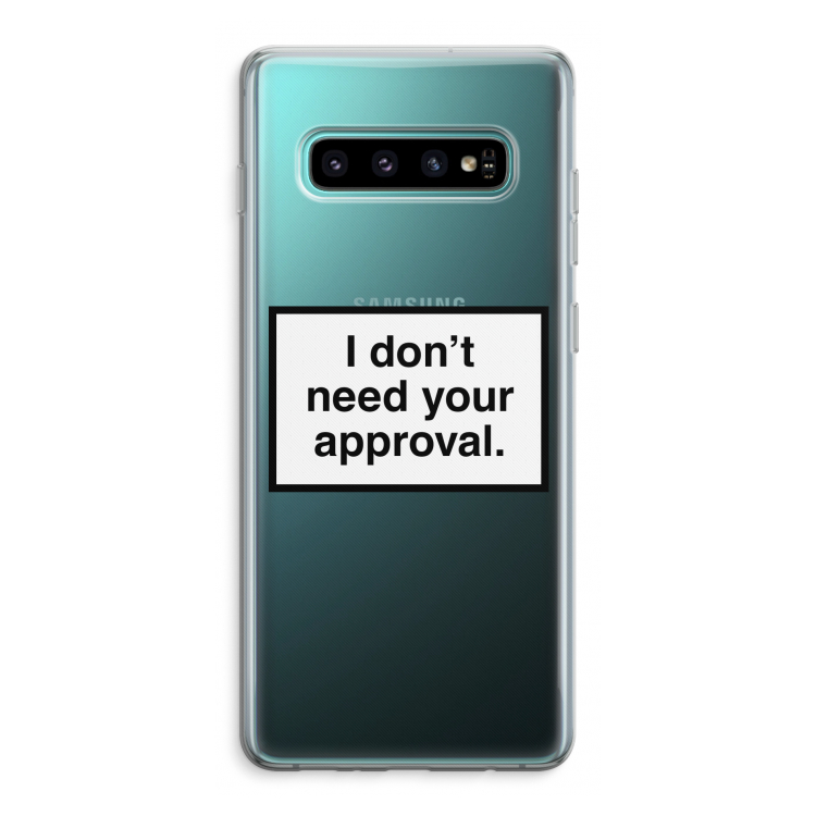 Don't need approval: Samsung Galaxy S10 Plus Transparant Hoesje