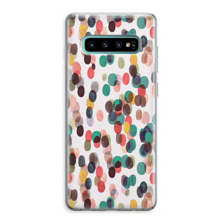 Tropical Dots: Samsung Galaxy S10 Plus Transparant Hoesje