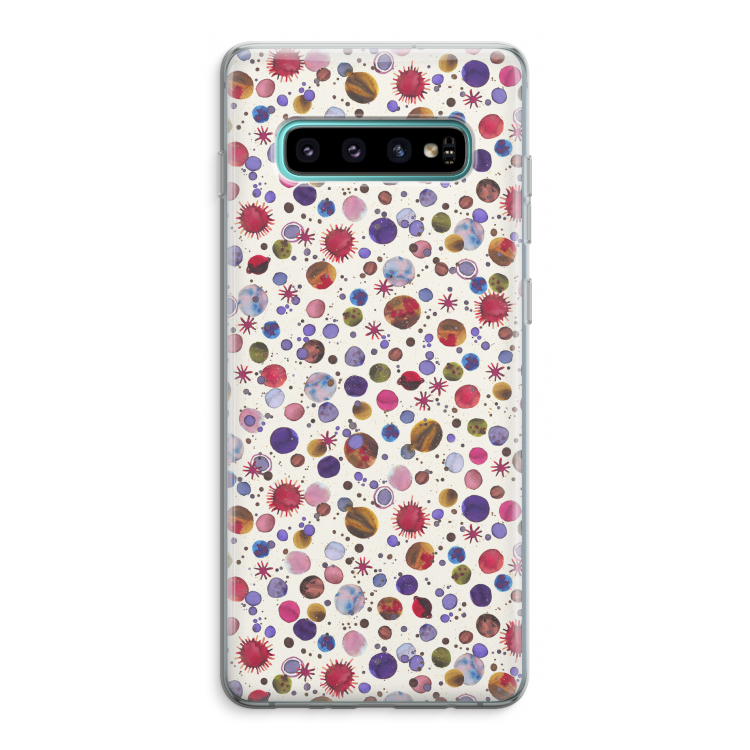 Planets Space: Samsung Galaxy S10 Plus Transparant Hoesje