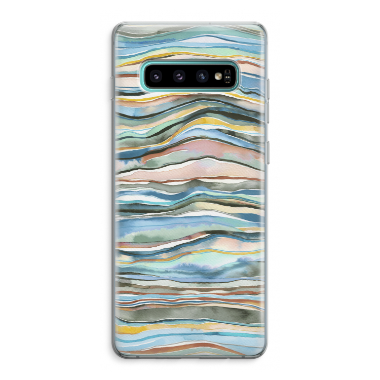 Watercolor Agate: Samsung Galaxy S10 Plus Transparant Hoesje