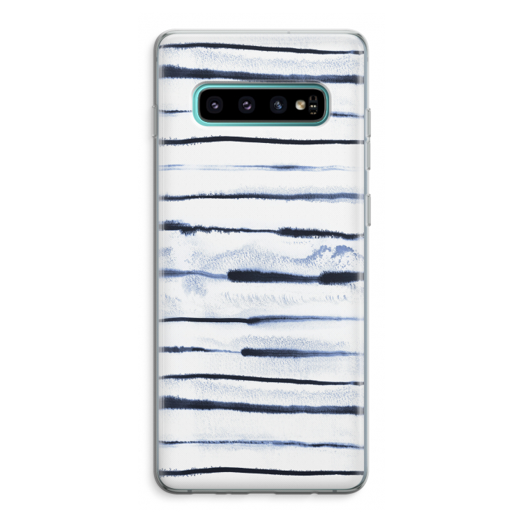 Ink Stripes: Samsung Galaxy S10 Plus Transparant Hoesje