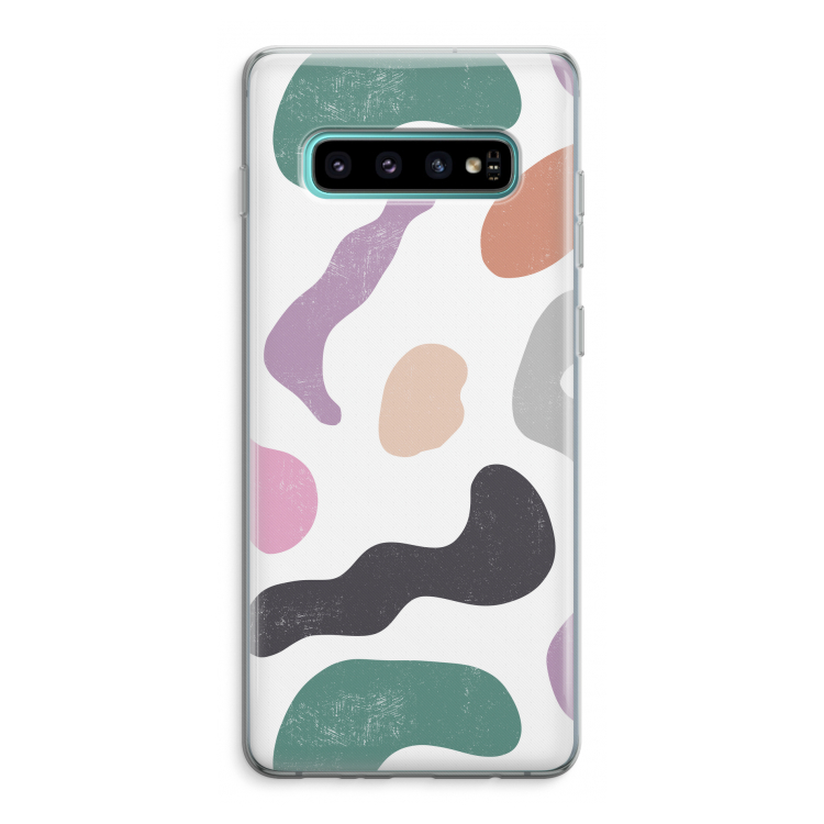 Memphis Shapes: Samsung Galaxy S10 Plus Transparant Hoesje