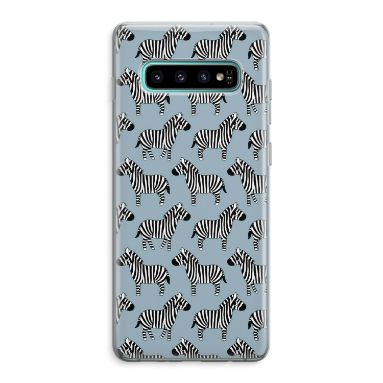 Zebra: Samsung Galaxy S10 Plus Transparant Hoesje