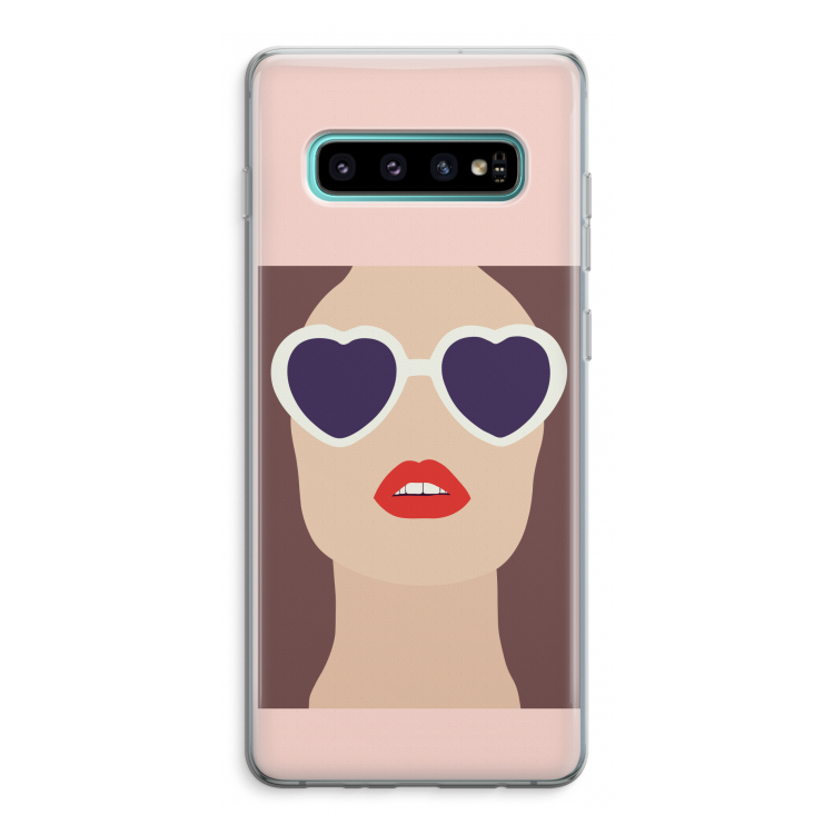 Red lips: Samsung Galaxy S10 Plus Transparant Hoesje