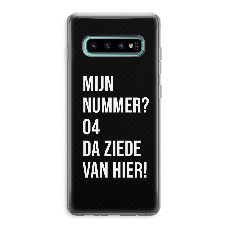 Da ziede van hier - Zwart: Samsung Galaxy S10 Plus Transparant Hoesje