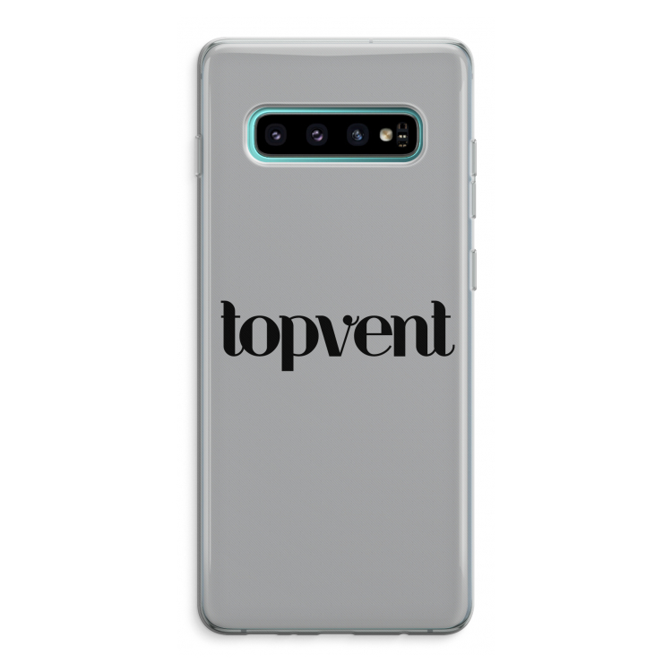 Topvent Grijs Zwart: Samsung Galaxy S10 Plus Transparant Hoesje