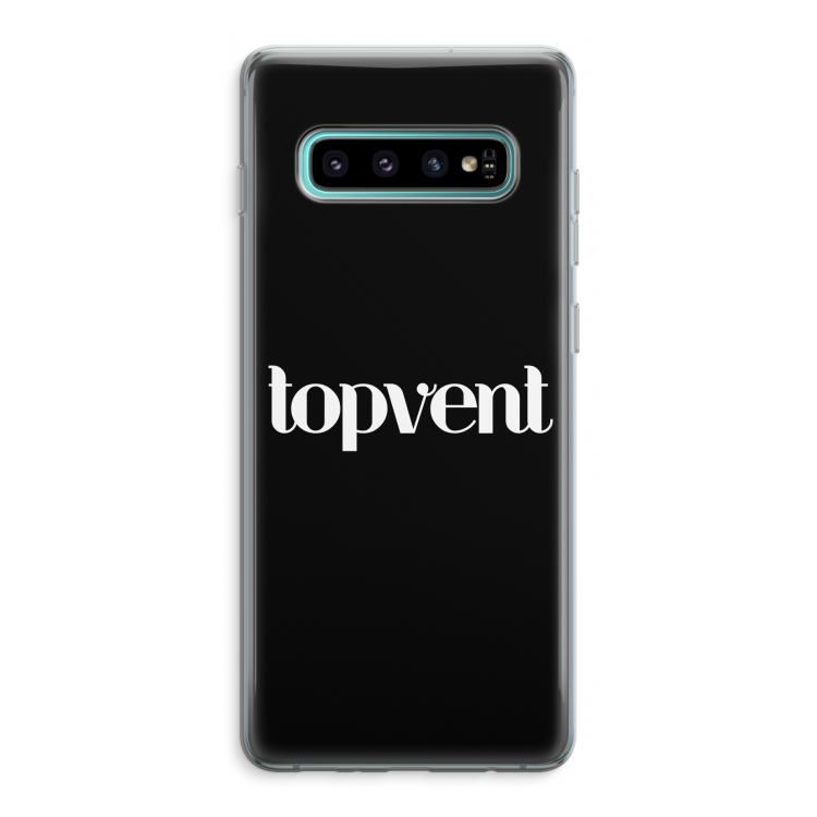 Topvent Zwart: Samsung Galaxy S10 Plus Transparant Hoesje