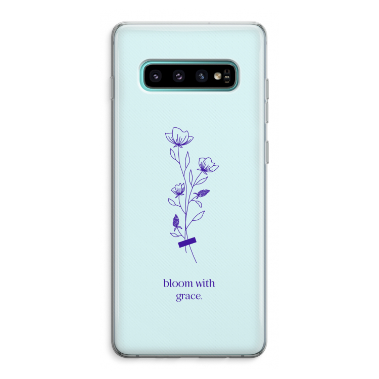 Bloom with grace: Samsung Galaxy S10 Plus Transparant Hoesje