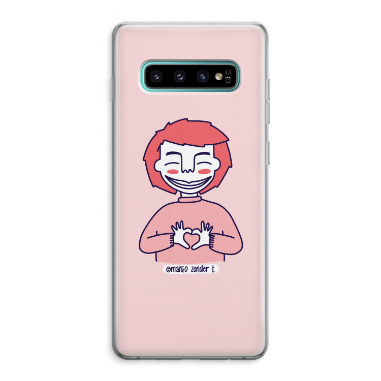 Hartje: Samsung Galaxy S10 Plus Transparant Hoesje