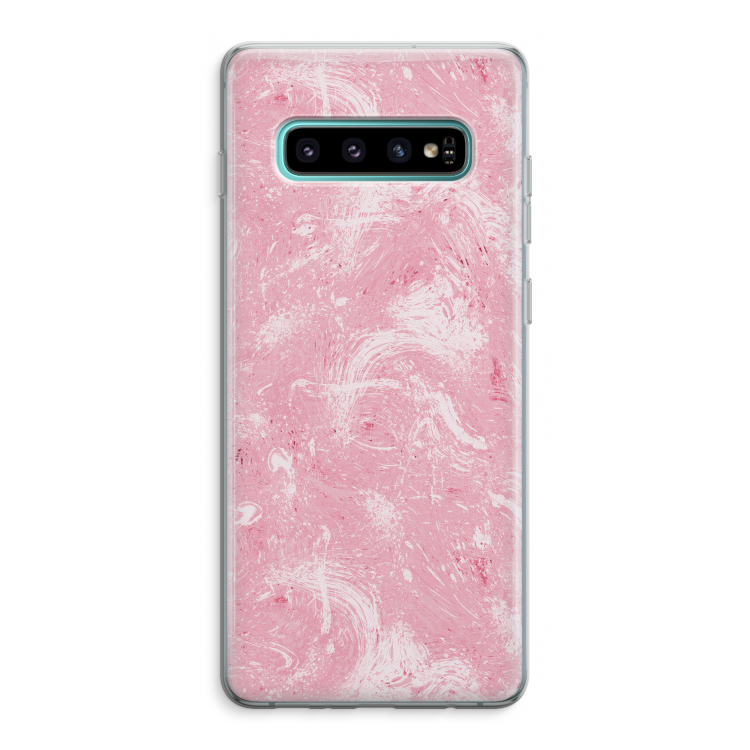 Abstract Painting Pink: Samsung Galaxy S10 Plus Transparant Hoesje