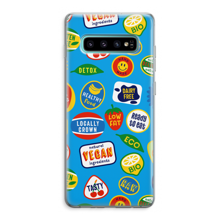 Fruitsticker: Samsung Galaxy S10 Plus Transparant Hoesje