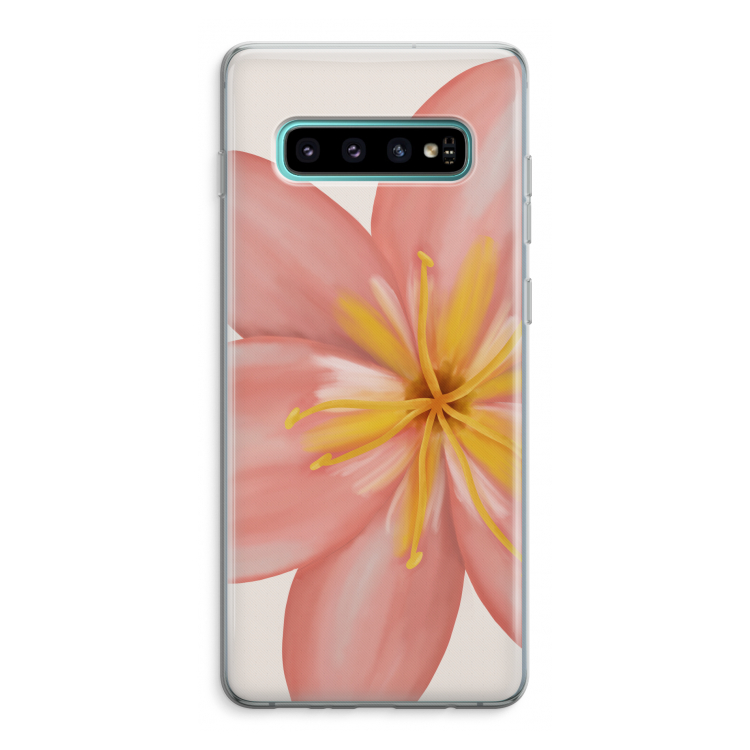 Pink Ellila Flower: Samsung Galaxy S10 Plus Transparant Hoesje