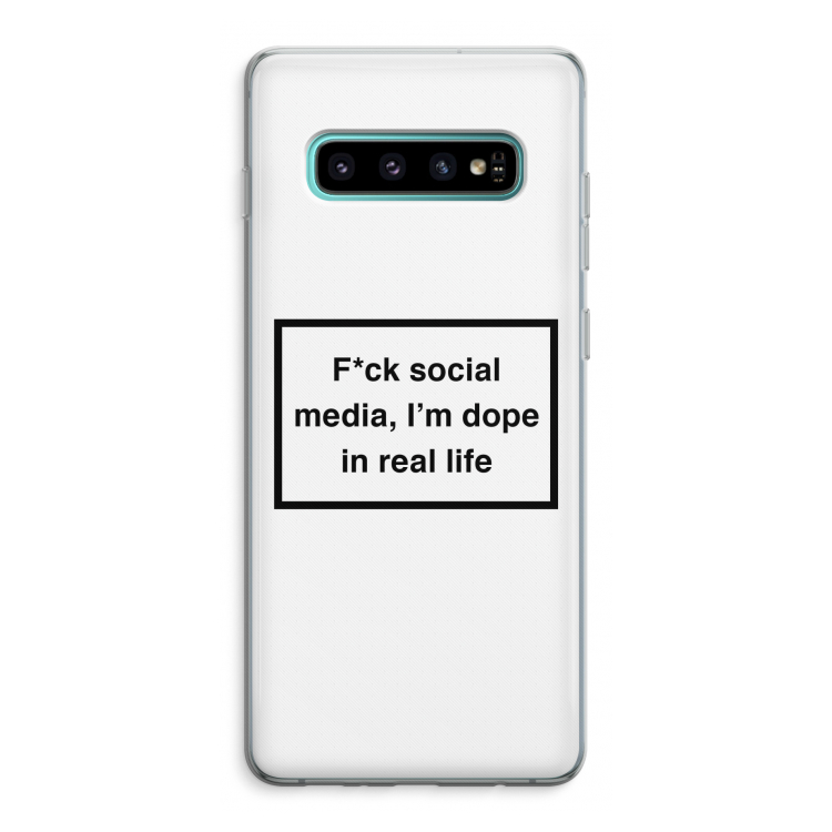 I'm dope: Samsung Galaxy S10 Plus Transparant Hoesje