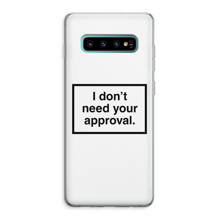 Don't need approval: Samsung Galaxy S10 Plus Transparant Hoesje