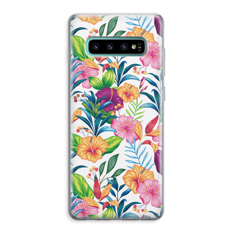 Tropisch 2: Samsung Galaxy S10 Plus Transparant Hoesje