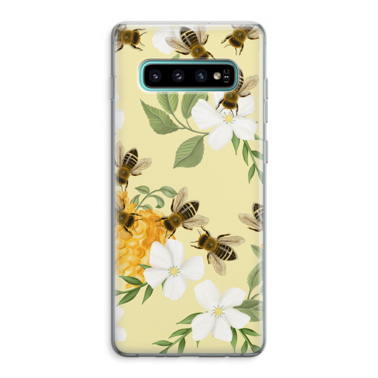 No flowers without bees: Samsung Galaxy S10 Plus Transparant Hoesje