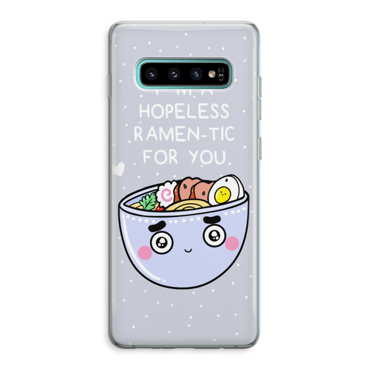 I'm A Hopeless Ramen-Tic For You: Samsung Galaxy S10 Plus Transparant Hoesje