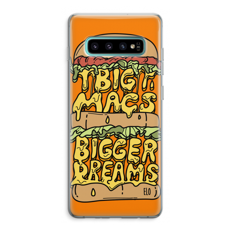 Big Macs Bigger Dreams: Samsung Galaxy S10 Plus Transparant Hoesje