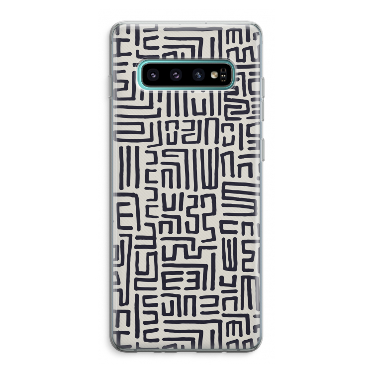 Moroccan Print: Samsung Galaxy S10 Plus Transparant Hoesje