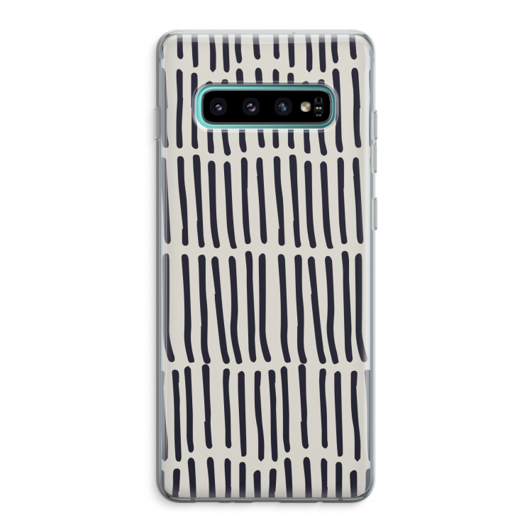 Moroccan stripes: Samsung Galaxy S10 Plus Transparant Hoesje