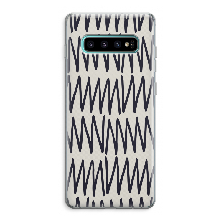 Marrakech Zigzag: Samsung Galaxy S10 Plus Transparant Hoesje