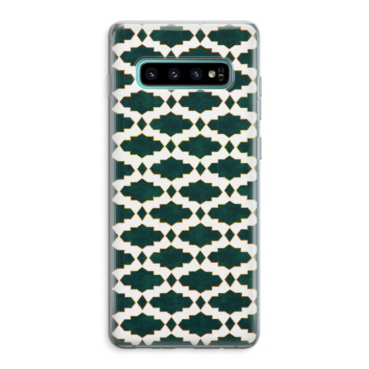 Moroccan tiles: Samsung Galaxy S10 Plus Transparant Hoesje