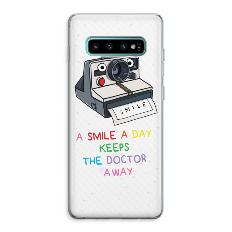 Smile: Samsung Galaxy S10 Plus Transparant Hoesje