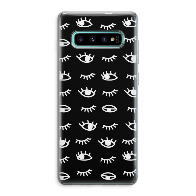 Eye pattern #3: Samsung Galaxy S10 Plus Transparant Hoesje