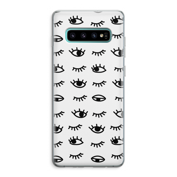 Eye pattern #2: Samsung Galaxy S10 Plus Transparant Hoesje