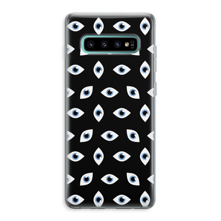 Eyes pattern: Samsung Galaxy S10 Plus Transparant Hoesje
