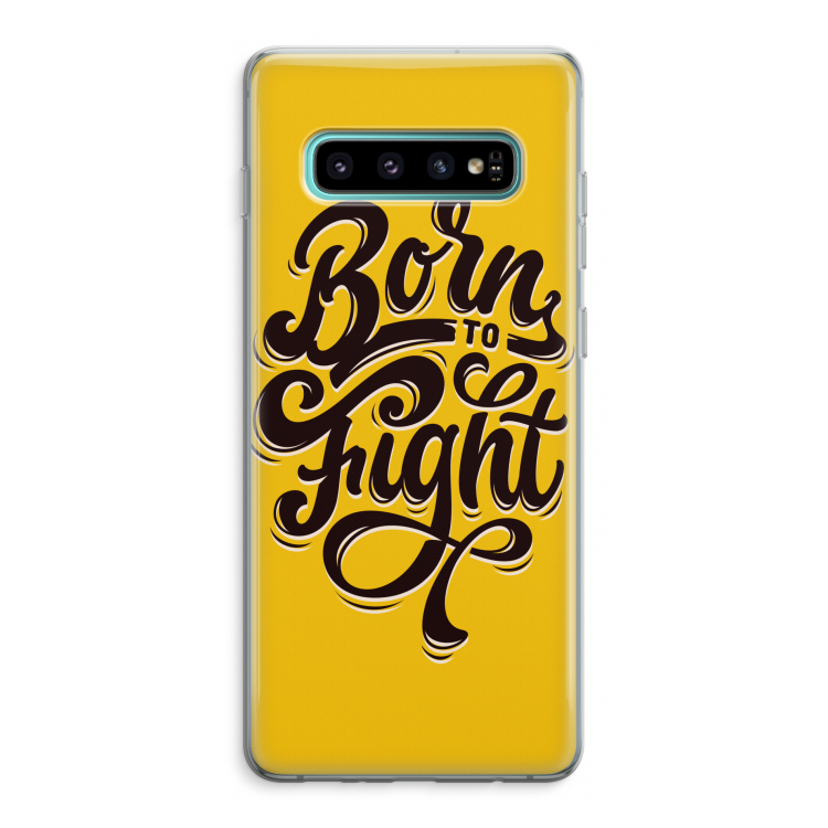 Born to Fight: Samsung Galaxy S10 Plus Transparant Hoesje