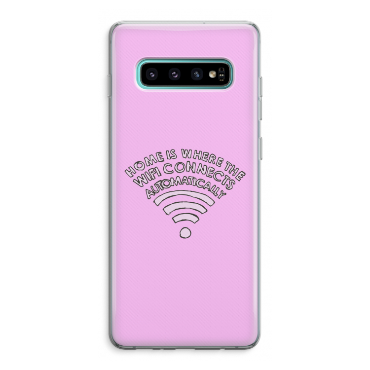 Home Is Where The Wifi Is: Samsung Galaxy S10 Plus Transparant Hoesje