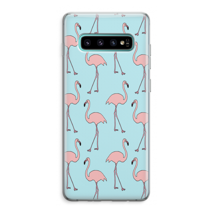 Anything Flamingoes: Samsung Galaxy S10 Plus Transparant Hoesje
