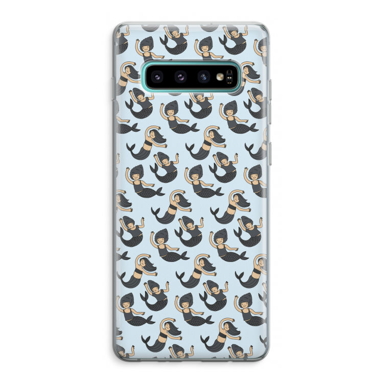 Zeemeermin: Samsung Galaxy S10 Plus Transparant Hoesje