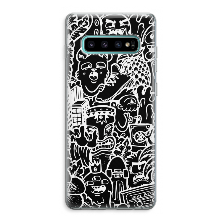 Vexx Black Mixtape: Samsung Galaxy S10 Plus Transparant Hoesje
