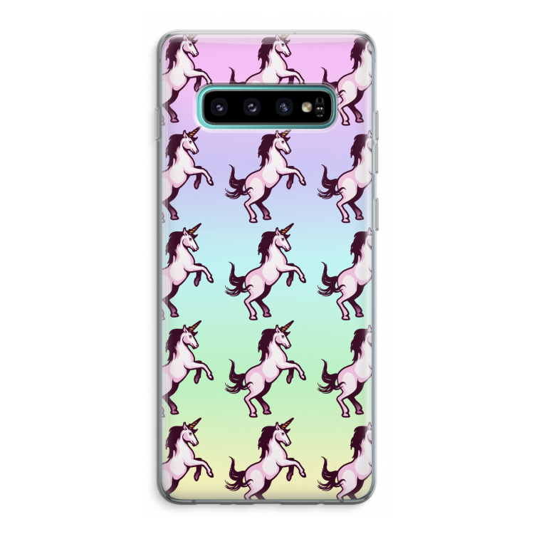 Musketon Unicorn: Samsung Galaxy S10 Plus Transparant Hoesje
