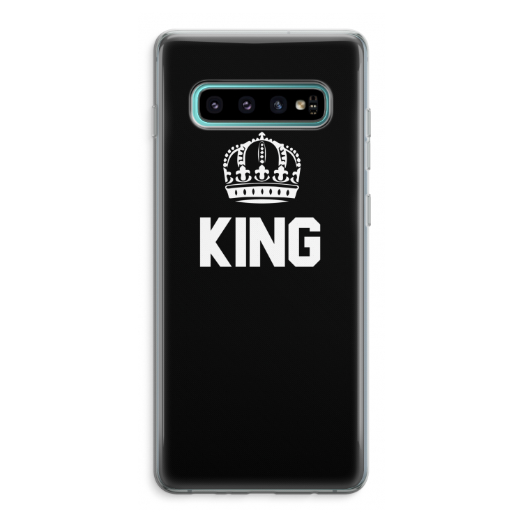 King zwart: Samsung Galaxy S10 Plus Transparant Hoesje