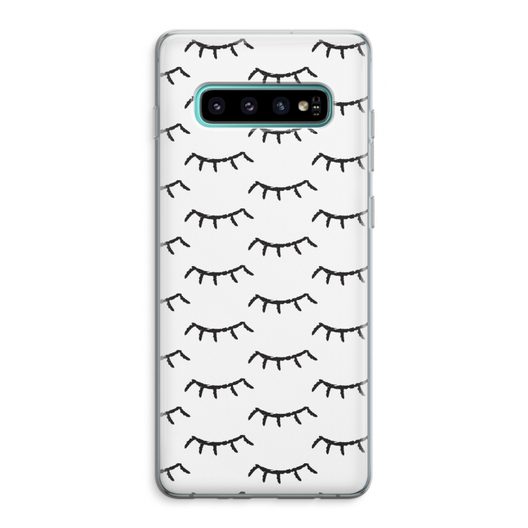 Wimpers: Samsung Galaxy S10 Plus Transparant Hoesje
